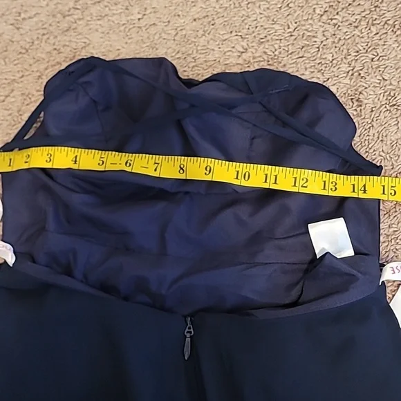 NWT JJs House Formal Gown Size 8/10 Backless Navy Blue Lace Up Event Special - Picture 6 of 11